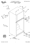 CABINET, LITERATURE Diagram and Parts List for ET14NKXJN00  Whirlpool Refrigerator