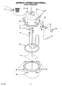 UPPER & LOWER TANK SHELL Diagram and Parts List for KHWS160JWH3  KitchenAid Miscellaneous