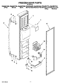 FREEZER DOOR PARTS Diagram and Parts List for GS6NBEXRL03  Whirlpool Refrigerator