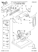 TOP AND CONSOLE, LIT/OPTIONAL Diagram and Parts List for LGQ8857JQ1  Whirlpool Dryer