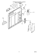 INNER DOOR Diagram and Parts List for DP920PFGQ1  Whirlpool Dishwasher