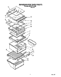 REFRIGERATOR SHELF Diagram and Parts List for 4ED25PWXWN02  Whirlpool Refrigerator