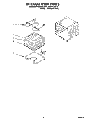 INTERNAL OVEN PARTS, OPTIONAL PARTS Diagram and Parts List for RS696PXGQ14  Whirlpool Range