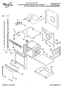 OVEN Diagram and Parts List for RBD306PDB6  Whirlpool Wall Oven