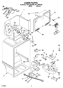 LINER PARTS Diagram and Parts List for RT21LMXKT08  Roper Refrigerator
