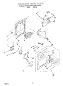 DISPENSER FRONT Diagram and Parts List for 6ED22DQXFW01  Whirlpool Refrigerator