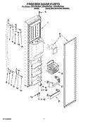 FREEZER DOOR PARTS Diagram and Parts List for GF6NFEXTY01  Whirlpool Refrigerator