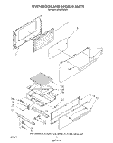 OVEN DOOR AND BROILER Diagram and Parts List for SF3040SRW5  Whirlpool Range