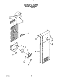 AIR FLOW Diagram and Parts List for 8ED25DQXXN01  Whirlpool Refrigerator