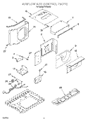AIRFLOW AND CONTROL Diagram and Parts List for RAR81K0  Whirlpool Air Conditioner