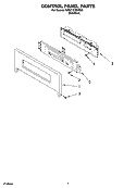 CONTROL PANEL PARTS Diagram and Parts List for KEBC167MSS02  KitchenAid Wall Oven