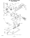 TOP AND CONSOLE Diagram and Parts List for GCG2501XMW1  Whirlpool Dryer