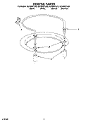 HEATER PARTS Diagram and Parts List for GU1200XTLB2  Whirlpool Dishwasher