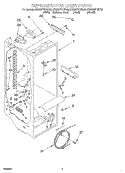 REFRIGERATOR LINER Diagram and Parts List for KSRB27FHBT03  KitchenAid Refrigerator