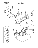 TOP AND CONSOLE, LIT/OPTIONAL Diagram and Parts List for RGL4632DL0  Roper Dryer