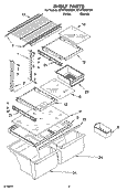 SHELF PARTS, OPTIONAL PARTS Diagram and Parts List for ET1FTEXMT01  Whirlpool Refrigerator
