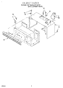 CABINET Diagram and Parts List for MHE11RDB5  Roper Microwave