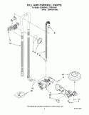 FILL AND OVERFILL PARTS Diagram and Parts List for IUD8000WS1  Whirlpool Dishwasher