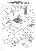 UNIT PARTS Diagram and Parts List for KSRA22ILBL01  KitchenAid Refrigerator