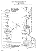 PUMP AND MOTOR Diagram and Parts List for DU911PCDQ0  Whirlpool Dishwasher