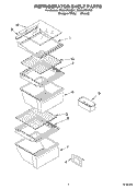 REFRIGERATOR SHELF Diagram and Parts List for CS22AFXKT01  Whirlpool Refrigerator