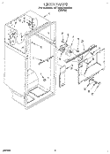 LINER Diagram and Parts List for ET18SKRAW00  Whirlpool Refrigerator