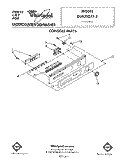 CONSOLE Diagram and Parts List for DU8350XT3  Whirlpool Dishwasher