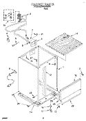 CABINET Diagram and Parts List for DP8500XBN1  Whirlpool Dishwasher