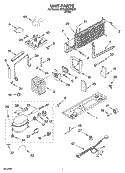 UNIT PARTS Diagram and Parts List for ET8AHKXRQ00  Whirlpool Refrigerator