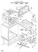 LINER Diagram and Parts List for ET18CMXJW00  Whirlpool Refrigerator