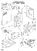 CABINET Diagram and Parts List for RGC3622BW0  Roper Dryer