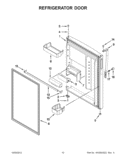 REFRIGERATOR DOOR Diagram and Parts List for 5VWT59SFYF00  Whirlpool Refrigerator