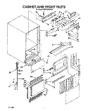 CABINET AND FRONT Diagram and Parts List for JT051CAE1610  Whirlpool Ice Maker
