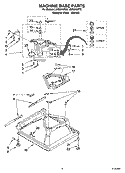 MACHINE BASE PARTS Diagram and Parts List for LSR8010PT2  Whirlpool Washer