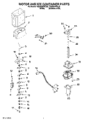 MOTOR AND ICE CONTAINER PARTS Diagram and Parts List for 7GS2SHEXPQ02  Whirlpool Refrigerator