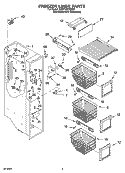 FREEZER LINER PARTS Diagram and Parts List for KSRY25CRMS01  KitchenAid Refrigerator