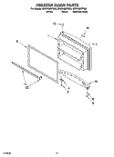 FREEZER DOOR PARTS, OPTIONAL PARTS Diagram and Parts List for GR2FHMXPQ03  Whirlpool Refrigerator