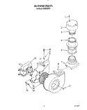BLOWER Diagram and Parts List for KUDP220T2  KitchenAid Dishwasher