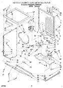 DRYER CABINET AND MOTOR Diagram and Parts List for LTE6234AN2  Whirlpool Washer Dryer Combo