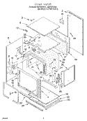 OVEN Diagram and Parts List for RM770PXBQ1  Whirlpool Wall Oven