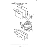 OVEN DOOR AND BROILER Diagram and Parts List for SF3020SPW0  Whirlpool Range