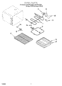 OVEN PARTS, MISCELLANEOUS PARTS Diagram and Parts List for YGY396LXGQ5  Whirlpool Range