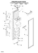 FREEZER DOOR PARTS Diagram and Parts List for GD5SHAXLT02  Whirlpool Refrigerator