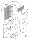UNIT Diagram and Parts List for RT12DKXEL00  Roper Refrigerator