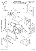 OVEN, LITERATURE Diagram and Parts List for RBS245PDB13  Whirlpool Wall Oven