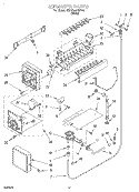 ICEMAKER Diagram and Parts List for 3XARG497WP01  Whirlpool Refrigerator