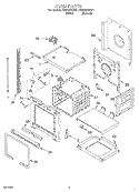 OVEN Diagram and Parts List for RS610PXGW1  Whirlpool Range