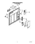 INNER DOOR Diagram and Parts List for DU8900XY1  Whirlpool Dishwasher