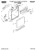 FRAME AND CONSOLE Diagram and Parts List for RUD1000DB0  Roper Dishwasher