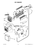 ICE MAKER Diagram and Parts List for KSSO42FTX17  KitchenAid Refrigerator